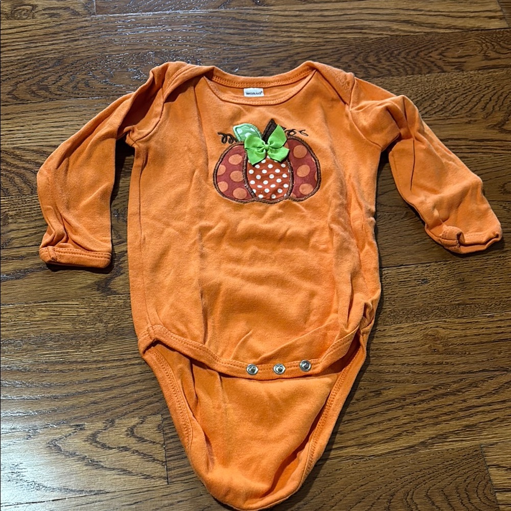 Orange Pumpkin Kids One Piece